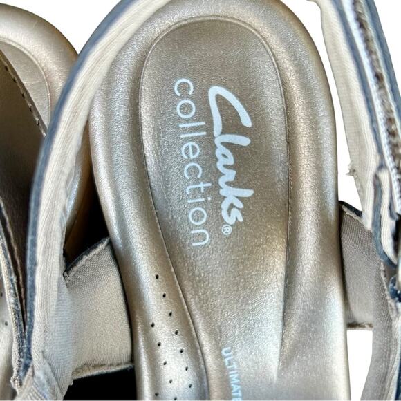 Clarks Chelseah peak wedge sandals in pewter 7.5 - Picture 4 of 9
